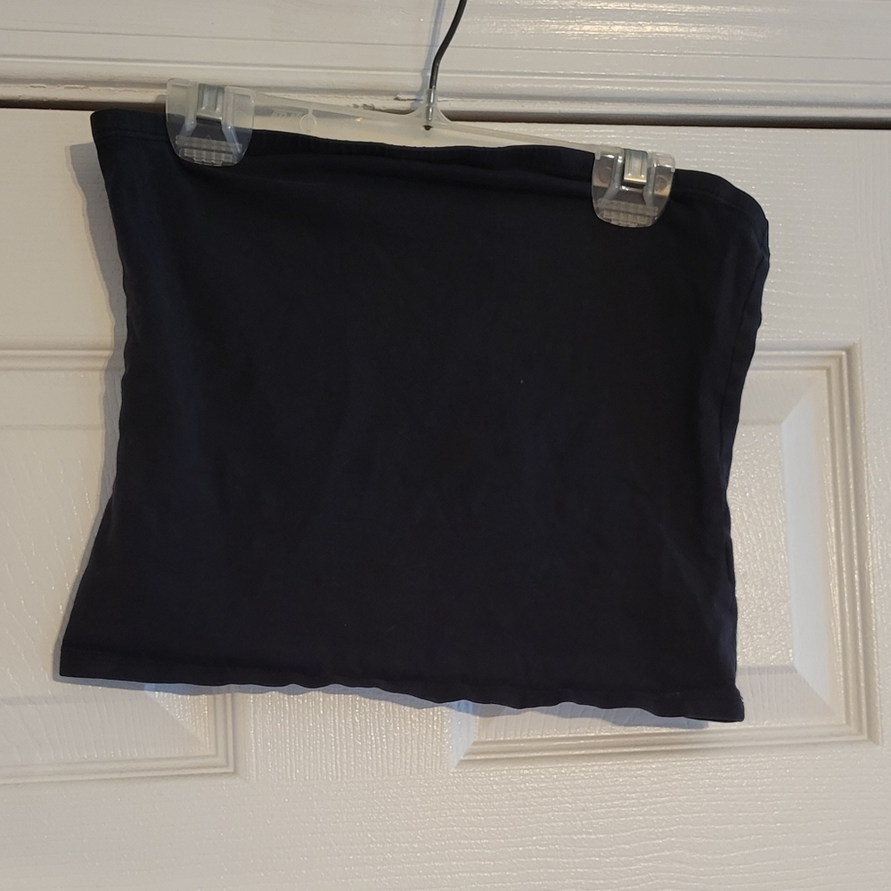 Used Plain black cropped tube top, Small from Derek heart